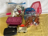 Box of Misc toys, water goggles, insect net &