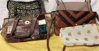 5 purses Coach, Tommy Hilfiger and misc