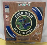 Blue Birdbath for wild birds new in box can be