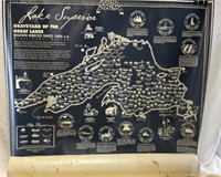 Map of Lake superior graveyard of the great