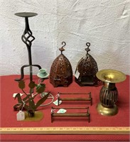 8 metal candle holders