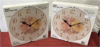 2 Bouquet quartz wall clocks