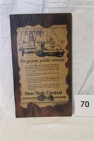 NEW YORK WOOD PLAQUE