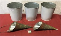 Group of tin pots