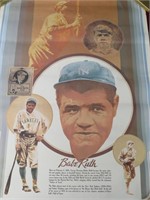 Babe Ruth Baseball Greats Coca Cola Poster