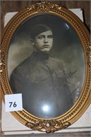 FRAMED MILITARY PICTURE SIGNED WALTER R. ROLLINS,