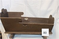 WOODEN CHILD'S DOLL CRADLE