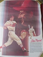 Stan Musial Coca Cola Baseball Greats Poster 24x18