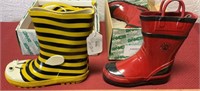2 pair western chief rubber boots. Size 4 and c11