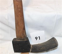 EARLY WOOD WORKING AXE