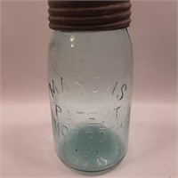 1858 Crown Mason jar with original lid