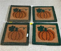 4 - 20” x 20” pumpkin Coir doormats