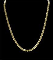 14K Yellow gold 18" serpentine chain, 5.3 grams