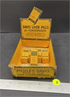 Davis' Liver Pills Display & 5 Unopened Packages