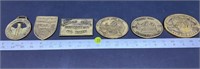 Assortment of Small Brass Plaques.