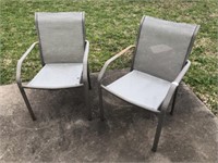 Pr of Patio Arm Chairs