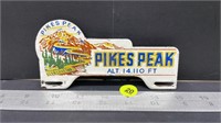 REPRODUCTION Layered Porcelain Sign - Pike's Peak