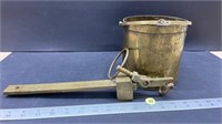 Antique Brass Grain Scale with 1/2 gal Pail