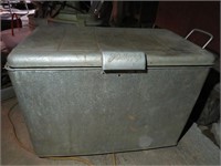 Vintage Metal Cooler with Contents