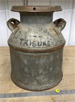 Vintage 5 gal Cream Can (17"H).  NO SHIPPING