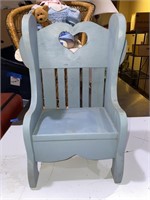 WOODEN 17IN CHAIR FOR PLANT OR DOLL