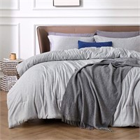 NEW $60 (K) Grey Comforter Set