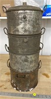 Antique Steam Cooker/Tiffin Tins