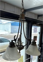 3 Bulb Hanging Light Fixture.  NO SHIPPING
