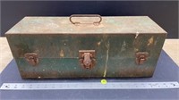 Old Metal Toolbox and Contents.  NO SHIPPING