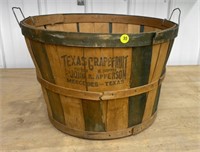 Vintage Wooden Fruit Basket (18" diam x 12"H)