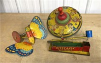 3 Old Tin Children's Toys (require some repair)