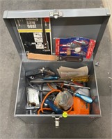 Toolbox with Jigsaw, Drill and other items