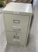 2 Drawer Metal Filing Cabinet (15"W x 18"D x
