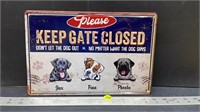 Decorative Tin Sign (8" x 12") - Dog Safety