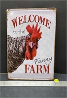 Decorative Tin Sign (8" x 12") - Funny Farm