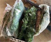 Assortment of unused wreaths & swags *LYS