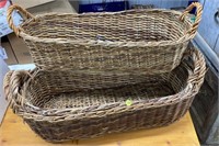 3 Long Willow Baskets (24"L).  NO SHIPPING