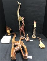 Hand Carved  Giraffes Figures.