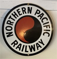 Northern Pacific Railway Metal Sign