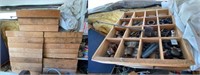 Wood Organizer Trays w/ Contents