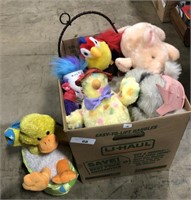 Box Of Stuffed Animals.