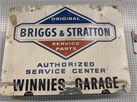 METAL 2 SIDED BRIGGS AND STRATTON SIGN
