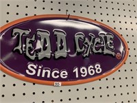 METAL ONE SIDED TEDD CYCLE SIGN