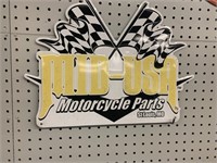 METAL ONE SIDED MOTORCYCLE PARTS SIGN