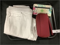 Women’s Wallet, Travel Bag & Pants.