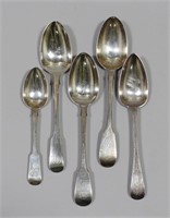 STERLING SILVER SERVING SPOON LOT (5)