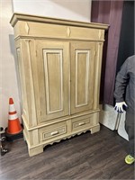 Antique French pine armoire