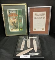 Framed Theatre Notices, Arrowheads.