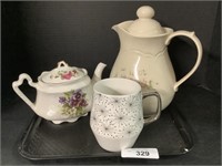 Arthur Wood & Son Teapot, Carafe, Mug.