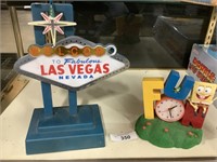 Las Vegas Light Up Sign & Fun Alarm Clock.